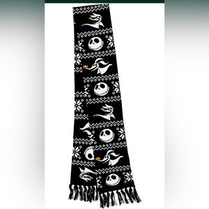 Nightmare Before Christmas -Jack Skellington and Zero winter knit scarf
